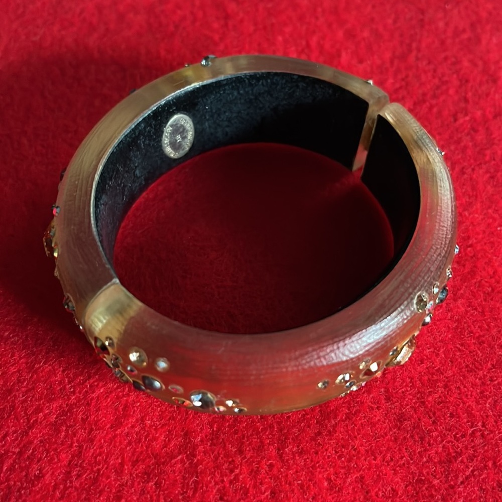 Alexis Bittar Lucite Crystal Hinged Bangle Bracelet * - Picture 15 of 15